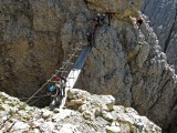 Ferrata končí efektným visutým mostíkom