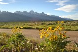 Grand Tetons pri západe slnka