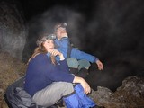 Maja a Jano pri nočnom výstupe na Úplazíky pri Zuberci