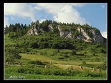 Litmanovské skalky pri západe slnka (pohľad z úbočia Fakľovky).