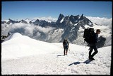 Zostupujeme z Aig. du Midi na Col du Midi.