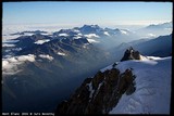 Pohľad na Aig. du Midi z Col du Mont Maudit.