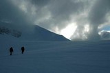 ranné stúpanie na Castor (4224m) z Quintino Sella