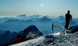 výhľad z vrcholu Mt. Blancu