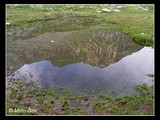 Ranná reflexia vo vysychajúcom jazierku v údolí Rea.