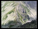 Pohľad na sedlo, Curmãtura Bucurei (2206 m).