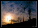 Západ slnka nad tatranskou pasekou.