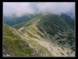 Výhľad z vrcholu Cirja na severnú rázsochu.