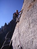 Opäť na Middle Cathedral - platničky v ceste East buttress (5.10c)