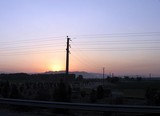 Usvit na ceste z Teheranu do Reineh / Dawn on the way from Teheran to Reineh