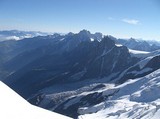 Augile du Midi, dole ľadovec Bossons