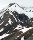 7.deň. vážny skialp - hrebeň na Pfortscharte. jedno družstvo pokračuje týmto hrebeňom