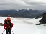 Crossing the glacier. They will strongly advice you guide but he is not needed I think - glacier seems to be safe 