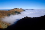 pohľad z Kotlísk (1936 m): Dereše (2003 m), Chopok (2023 m) a Ďumbier (2043 m), vzadu Kráľova hoľa (1948 m)