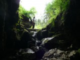 Diablová diera - začiatok ponorného toku časti potoka Svinka na šarišskej časti Braniska