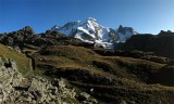 Riffelberg. Riffelhorn(2927m), Breithorn(4159m), Kl.Matterhorn(3817m).