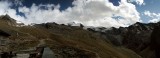 Taschhutte. Alphubel(4206m), Rimpfishhorn(4198m), Mellichgletscher.